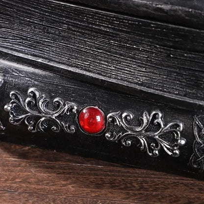 Medieval Black Dragon Jewellery / Money Box Resin Statue Home Sculpture Gift UK