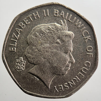 1999 Guernsey 20p 20 Twenty Pence Coin | Fine Collectable Grade | a7488