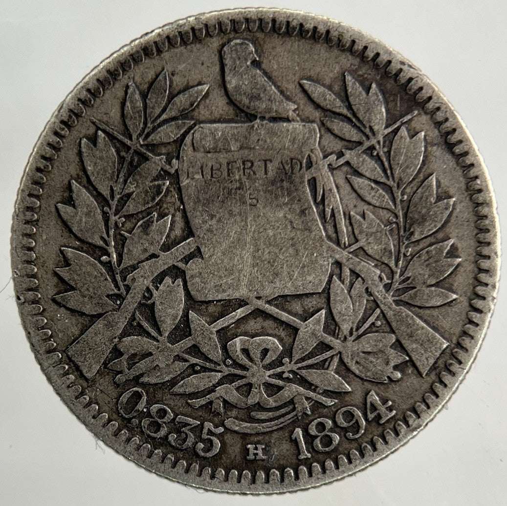 1894 Guatemala 1 Real Silver Coin | Collectable Grade