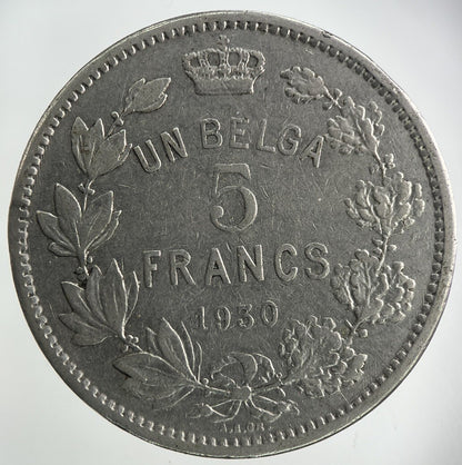 1930 Belgium 5 Francs Coin | Collectable Grade