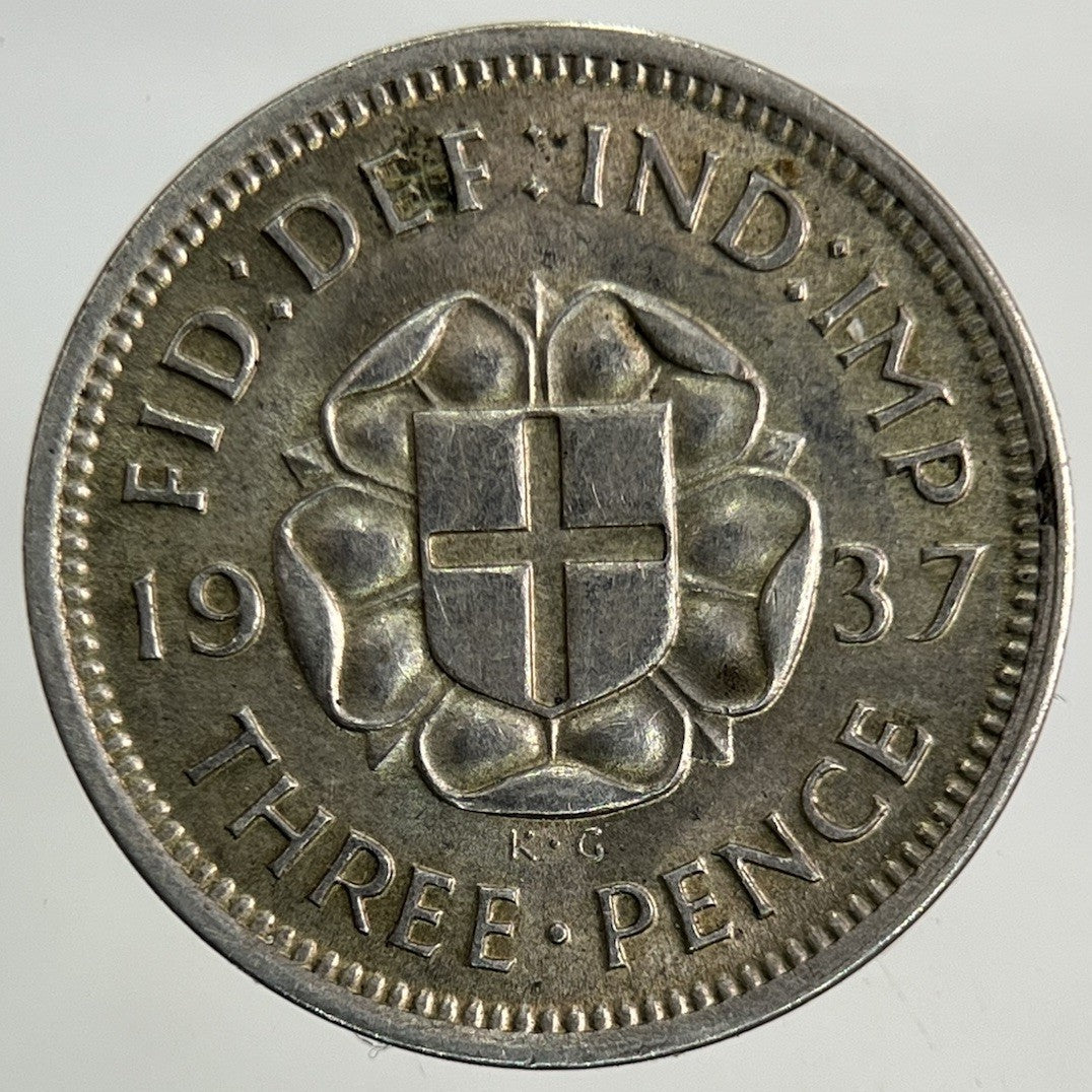 1937 George VI Threepence Silver Coin | Very High Grade