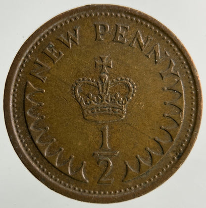 1975 Elizabeth II 2nd 1/2 Half - Penny Coin | Fine Collectable Grade