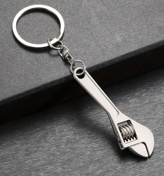 Mini Metal Adjustable Wrench Spanner Tool Keyring Premium Keychain Gift UK