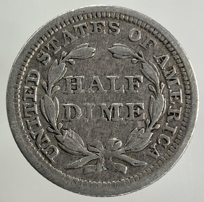 1857 US USA Half Dime Silver Coin | Fine Collectable Grade