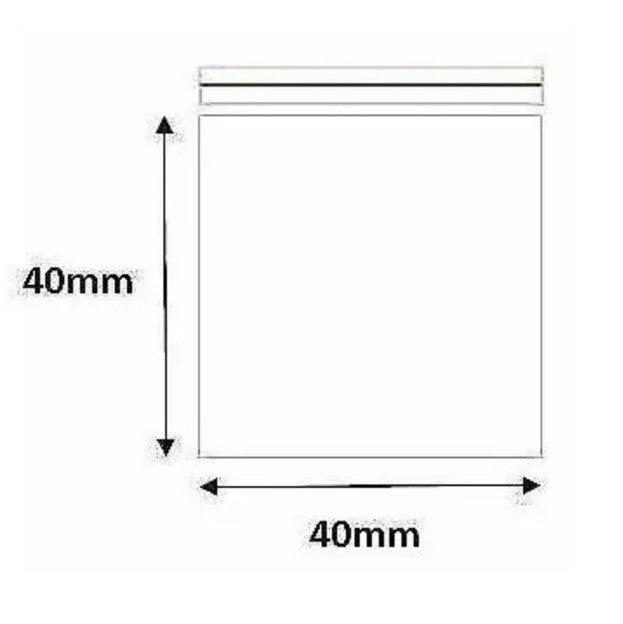 100 x 40mm x 40mm Grip Seal Clear Plastic Storage Bags - UK Premium Stock