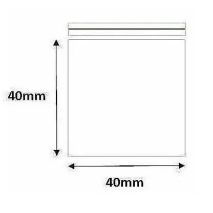 100 x 40mm x 40mm Grip Seal Clear Plastic Storage Bags - UK Premium Stock