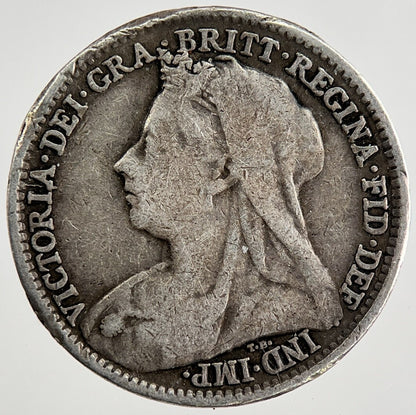 1895 Victoria Threepence Silver Coin | Fine Collectable Grade | a8493