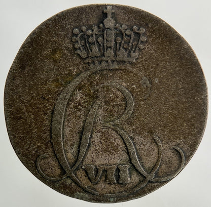 1801 Denmark 2 Skilling Silver Coin | Fine Collectable Grade