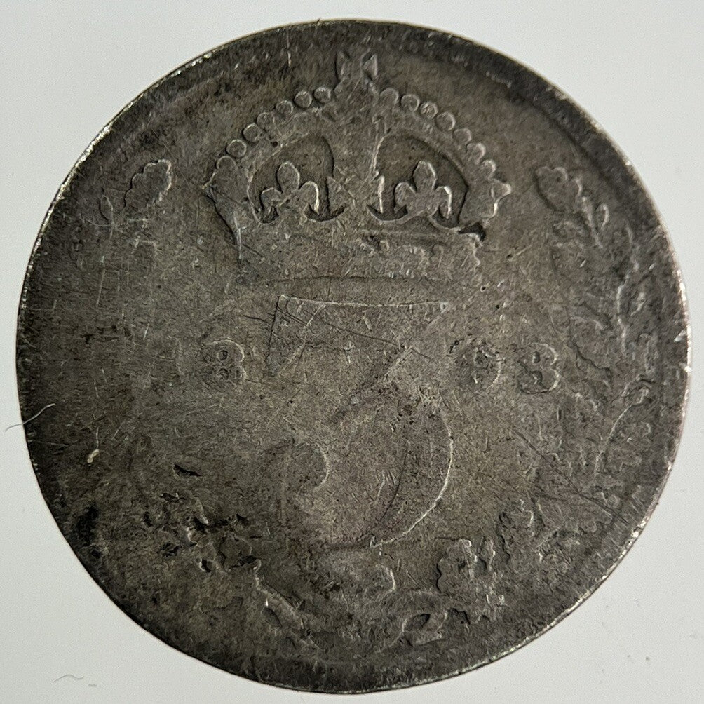 1898 Victoria Threepence Silver Coin | Collectable Grade