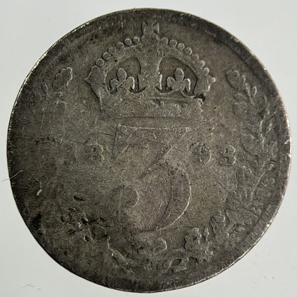 1898 Victoria Threepence Silver Coin | Collectable Grade