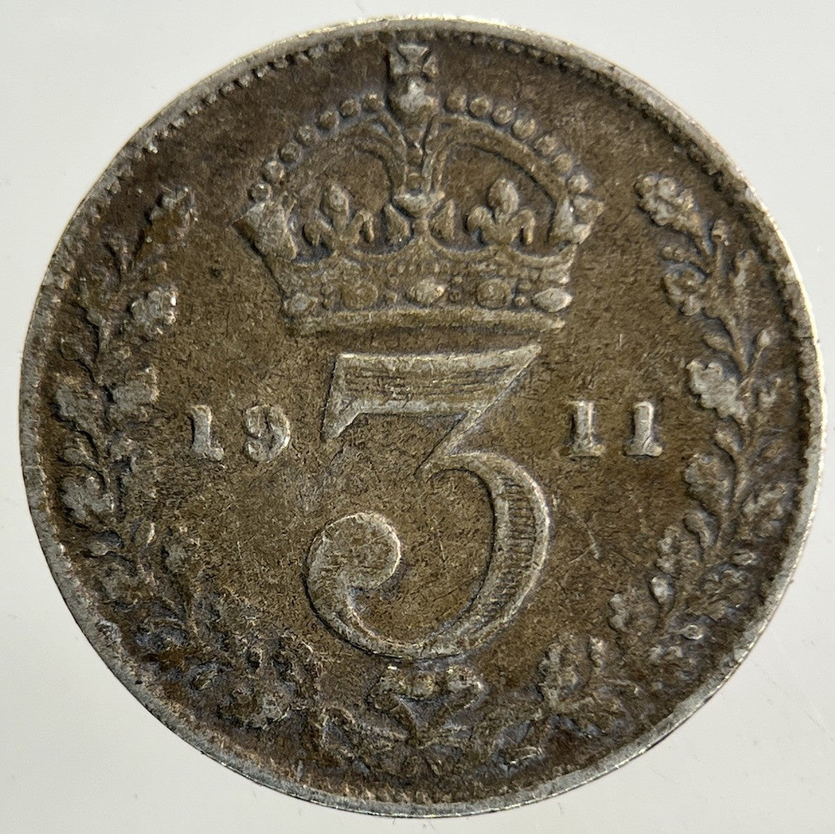 1911 George V Threepence Silver Coin | Very High Grade
