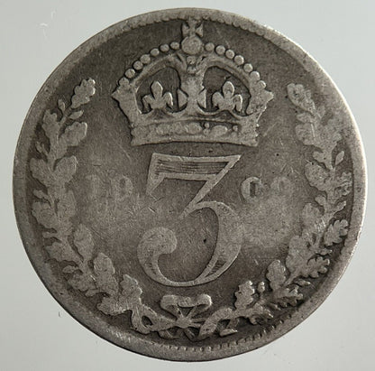 1900 Victoria Threepence Silver Coin | Fine Collectable Grade