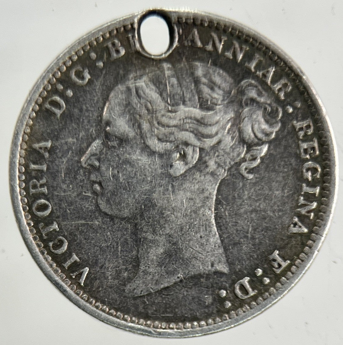 1885 Victoria Threepence Silver Coin | Very High Grade