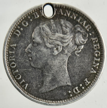 1885 Victoria Threepence Silver Coin | Very High Grade