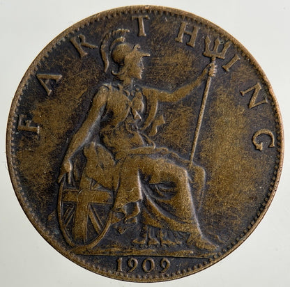 1909 Edward VII Farthing Coin | Fine Collectable Grade