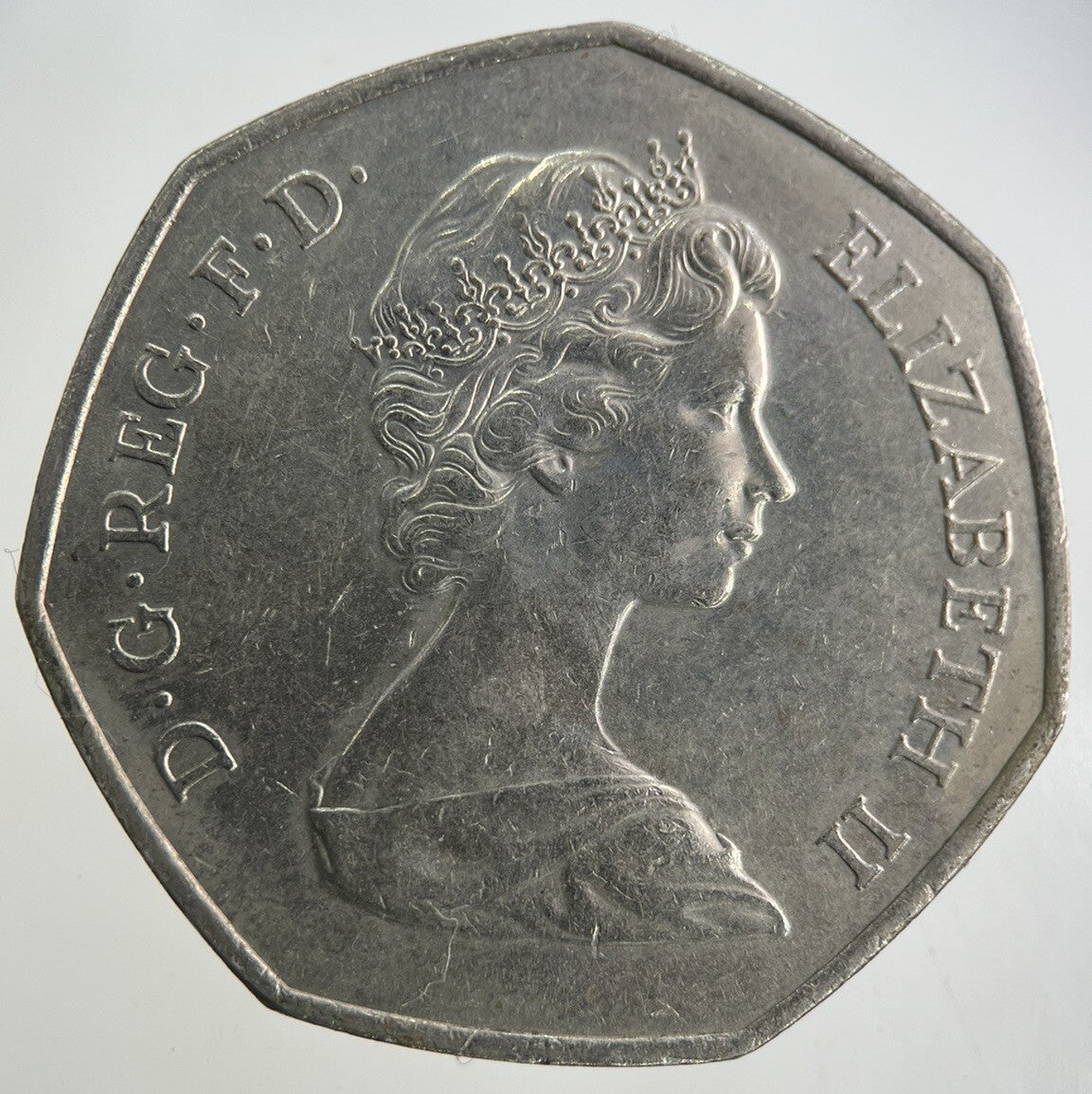 1973 Elizabeth II 2nd 50p Fifty - Pence Coin | Very High Grade