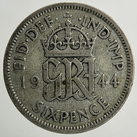 1944 George VI Sixpence Silver Coin | Collectable Grade