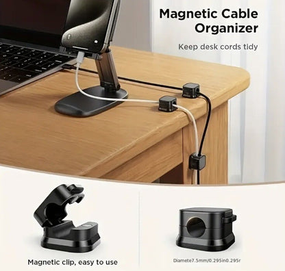 2 x Magnetic Charger Cable Holders Phone Tablet iPad iPhone Samsung - UK Stock