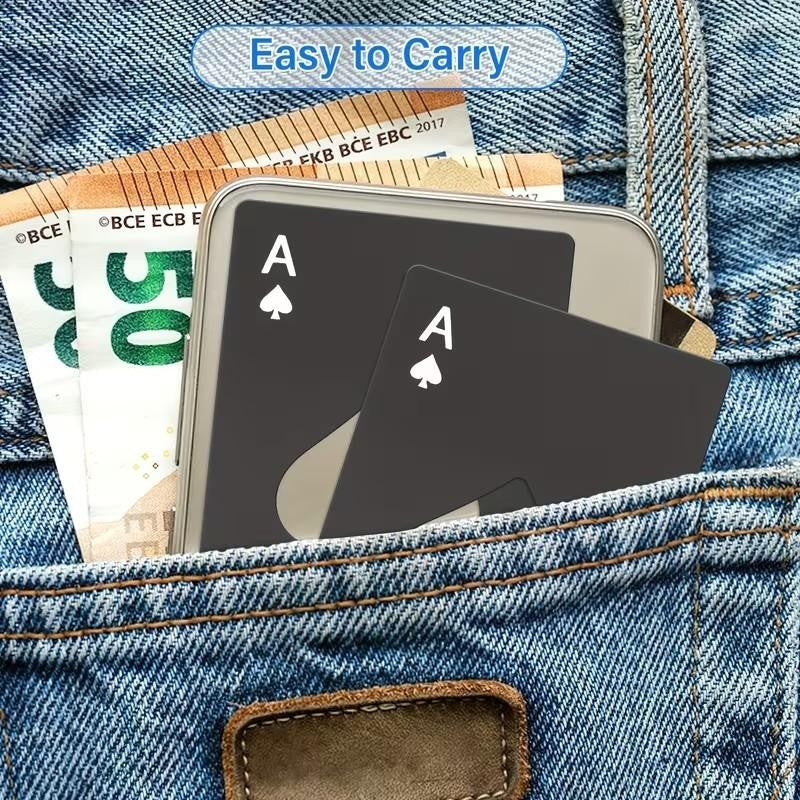 Black Solid Metal Ace Playing Card Casino Gambling Bottle Opener Premium Gift UK