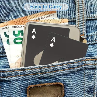 Black Solid Metal Ace Playing Card Casino Gambling Bottle Opener Premium Gift UK