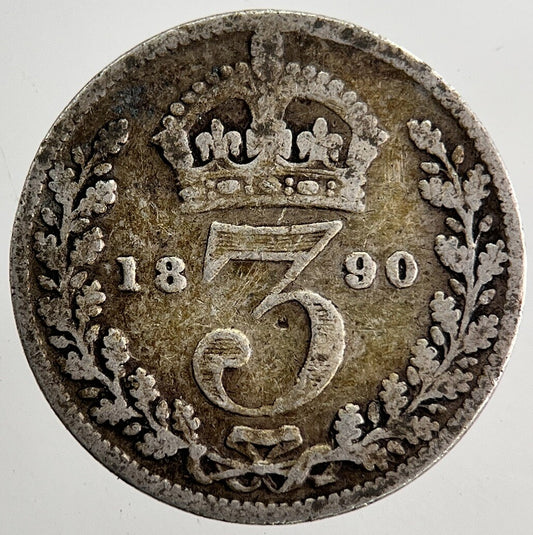 1890 Victoria Threepence Silver Coin | Collectable Grade | a8674