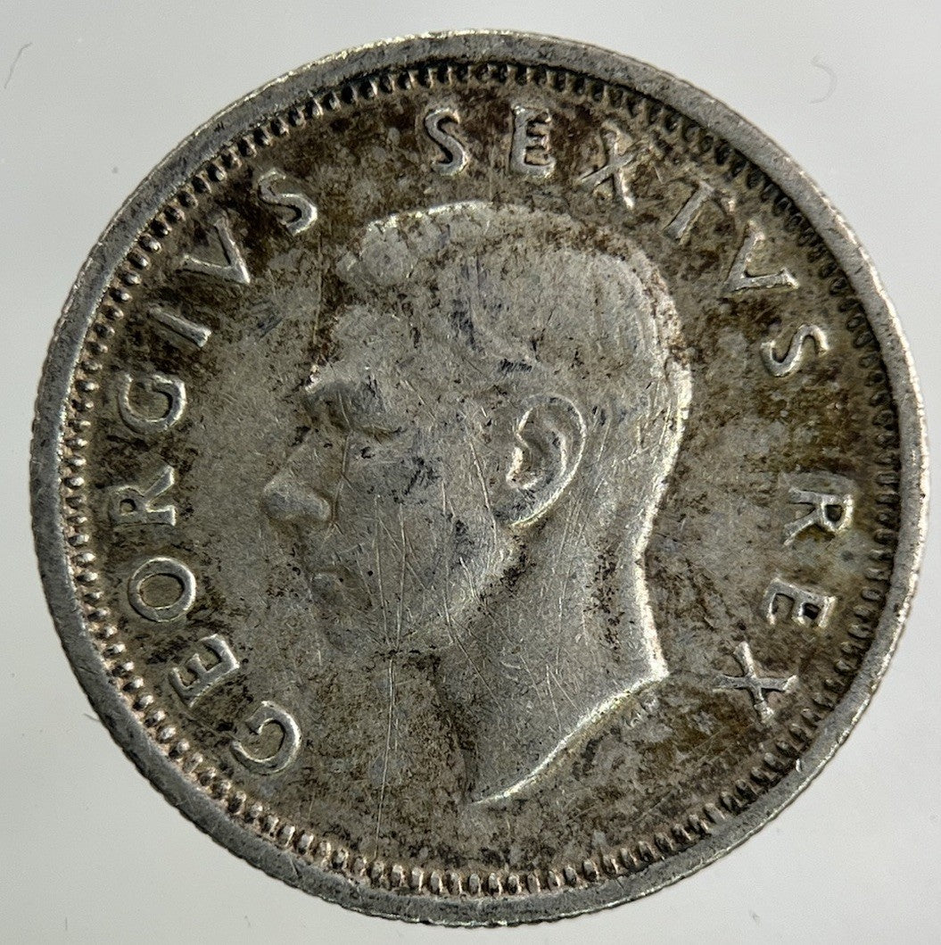 1950 South Africa Sixpence Silver Coin | Very High Grade