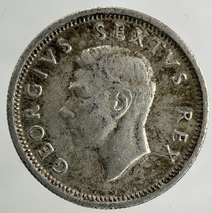 1950 South Africa Sixpence Silver Coin | Very High Grade