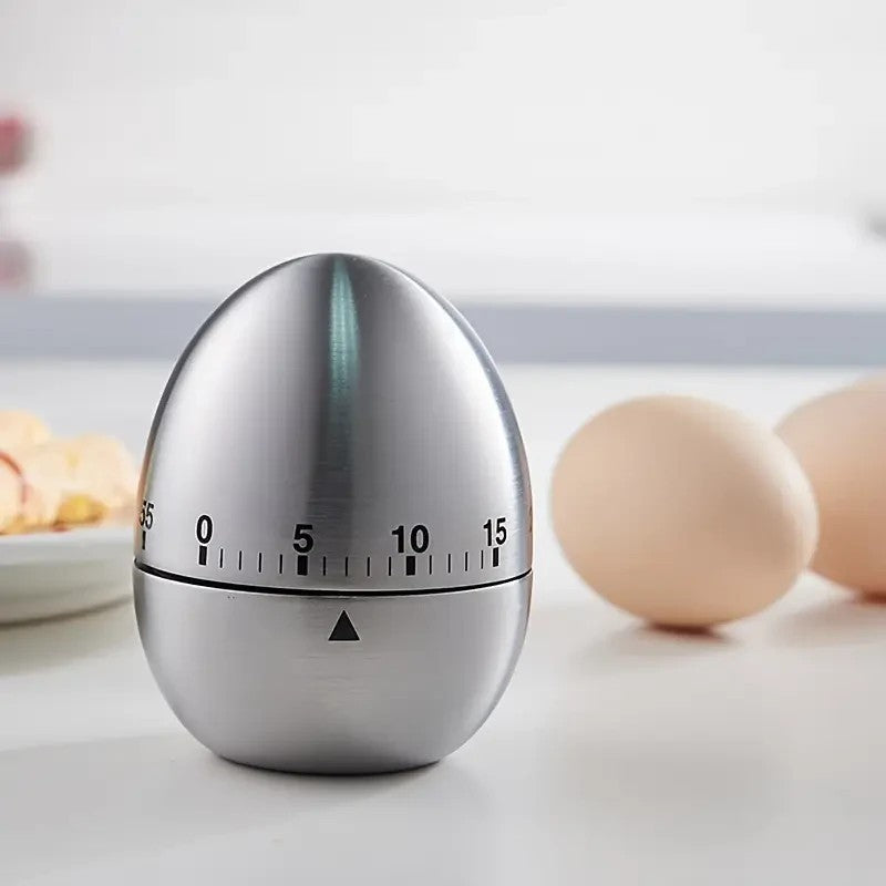 Egg - Shaped Kitchen Cooking Timer 60 minutes No Battery Required Gift UK