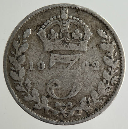 1902 Edward VII Threepence Silver Coin | Collectable Grade