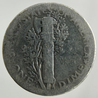 1917 - S US USA Mercury Dime Silver Coin | Collectable Grade