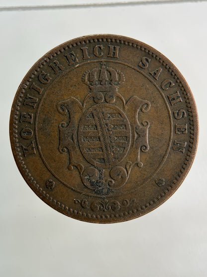 1862 - B Germany 5 Pfennig Coin | Fine Collectable Grade