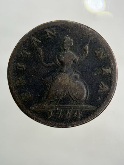 1754 George II 2nd Farthing Coin | Collectable Grade