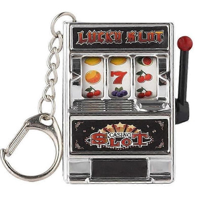 Mini Casino Slot Machine Lucky Slot Shaped Keyring Keychain Gift UK