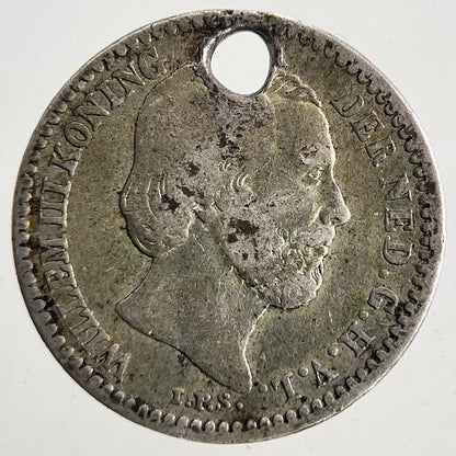 1885 Netherlands 10 Cents Silver Coin | Fine Collectable Grade | a9857