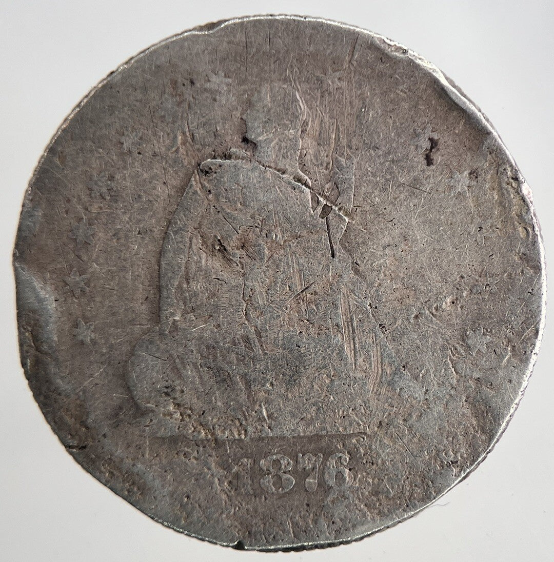 1876 US USA Seated Liberty Quarter Silver Coin | Collectable Grade | a6943