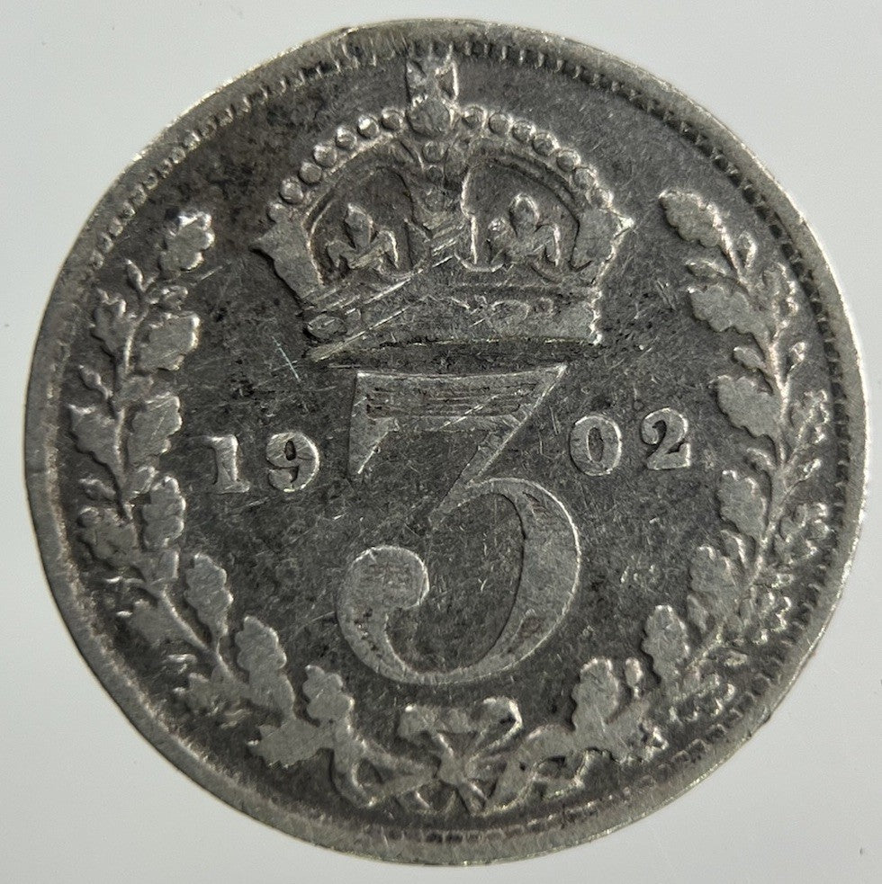 1902 Edward VII Threepence Silver Coin | Collectable Grade