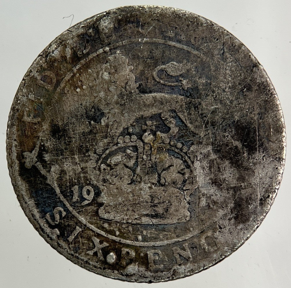 1918 George V Sixpence Silver Coin | Fair Grade