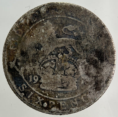 1918 George V Sixpence Silver Coin | Fair Grade