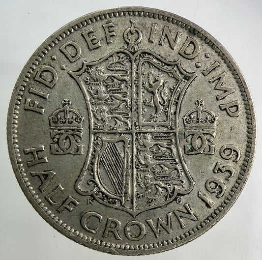 1939 George VI Half - Crown Silver Coin | Fine Collectable Grade