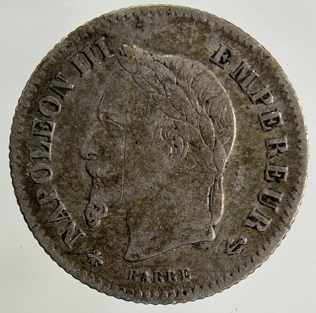 1867 France 20 Centimes Silver Coin | Fine Collectable Grade