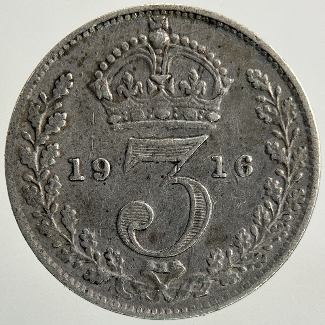1916 George V Threepence Silver Coin | Fine Collectable Grade
