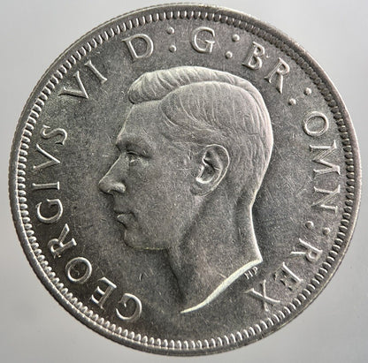 1942 George VI Half - Crown Silver Coin | Fine Collectable Grade | a8071
