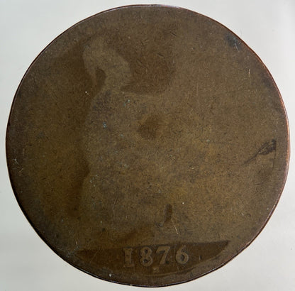 1876 - H Victoria One Penny Coin | Collectable Grade