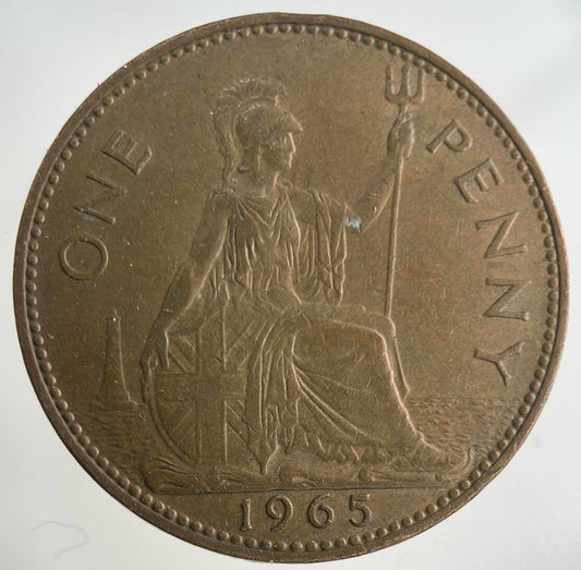 1965 Elizabeth II 2nd One Penny Coin | Fine Collectable Grade