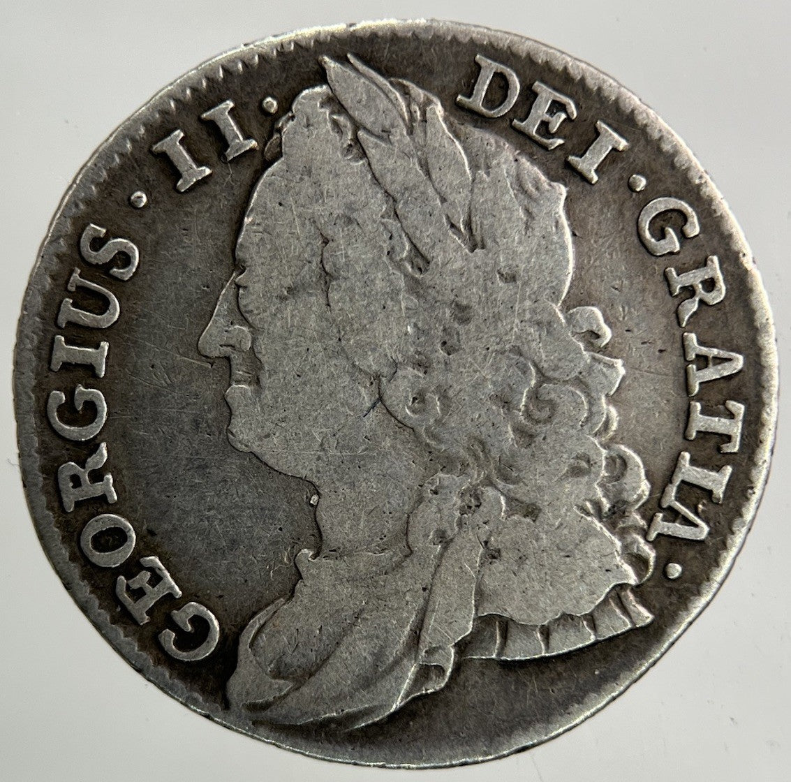 1743 George II 2nd Roses Sixpence Silver Coin | Fine Collectable Grade