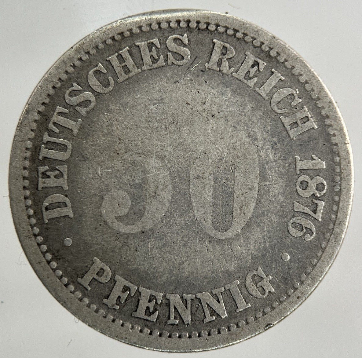 1876 Germany 50 Pfennig Silver Coin | Collectable Grade