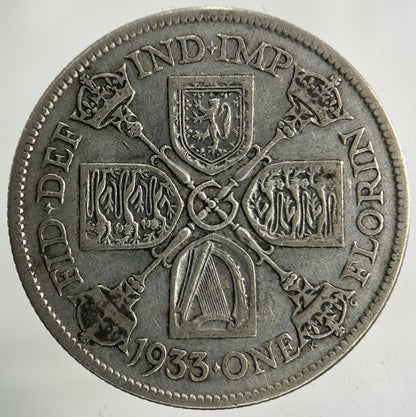 1933 George V Florin Silver Coin | Fine Collectable Grade