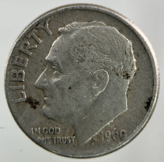 1960 - D US USA Roosevelt Dime Silver Coin | Collectable Grade