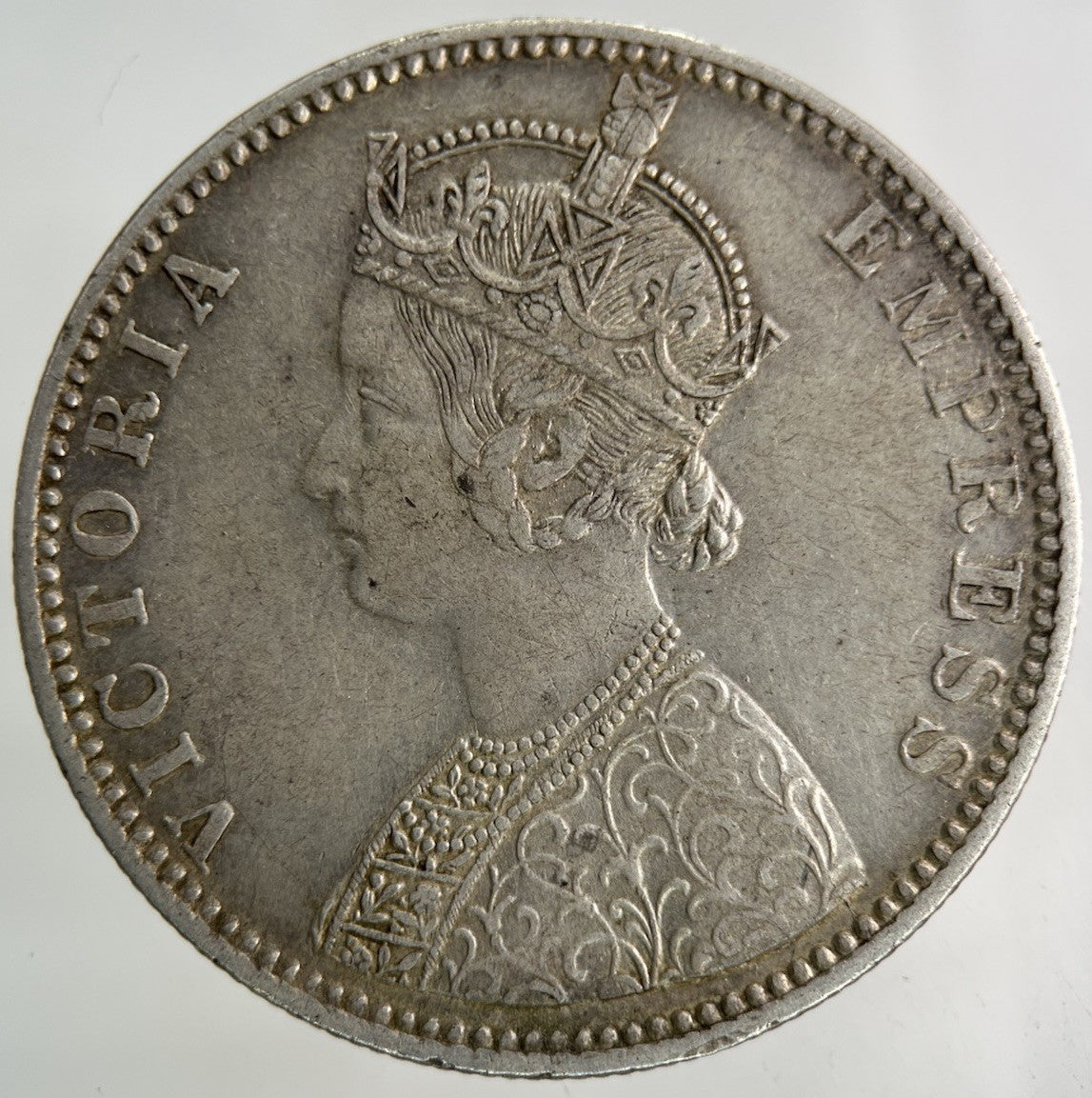 1890 India One Rupee Silver Coin | Very High Grade