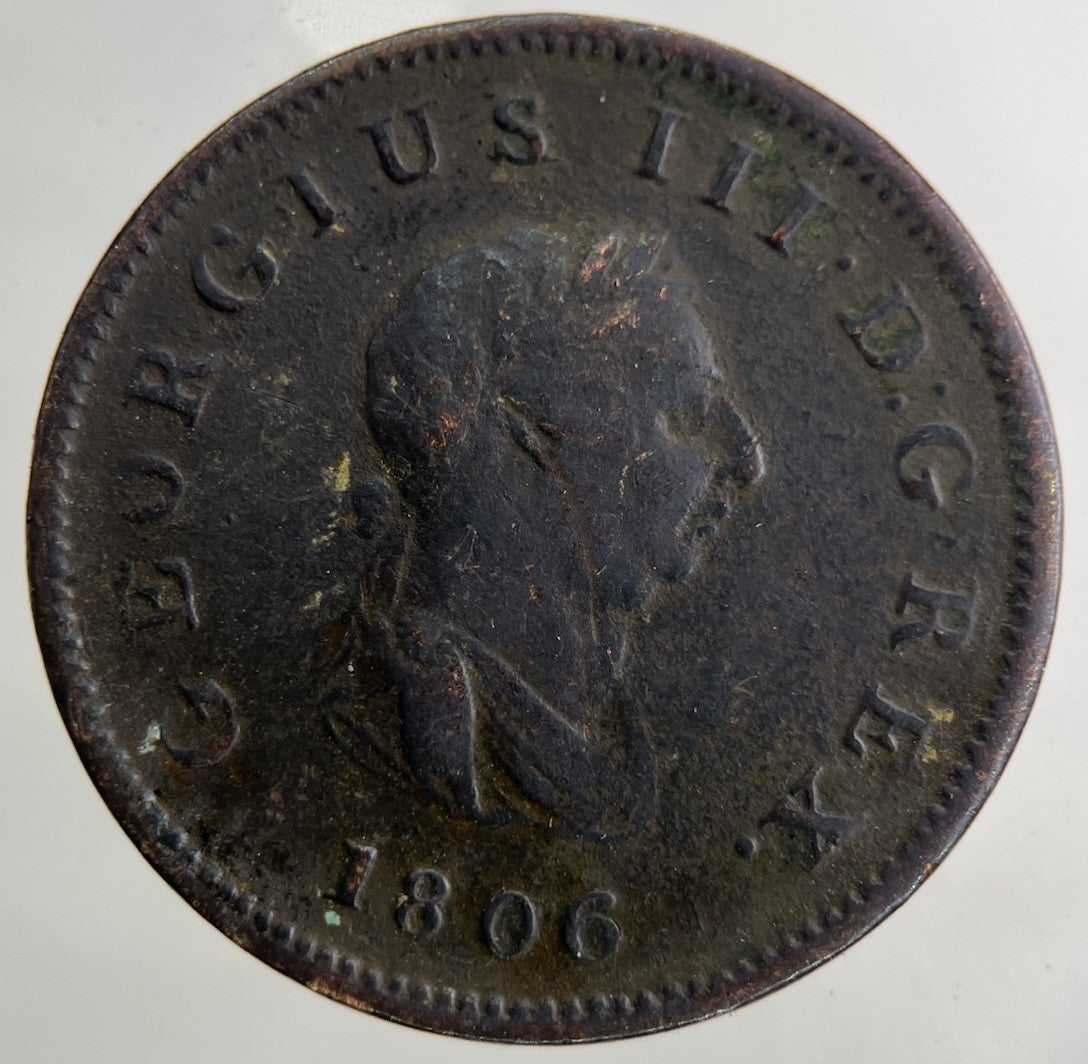 1806 George III 3rd Half - Penny Coin | Fine Collectable Grade